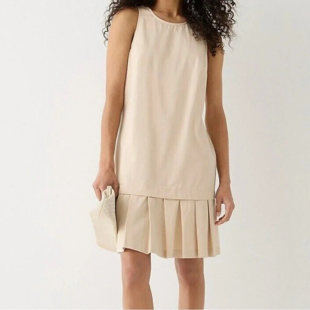 J Crew Pleated Hem Shift Dress